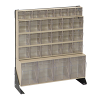 Tip-Out Bins Stand, 23-5/8" W x 8" D x 28" H, 31 Drawers D. Morneault & Fils