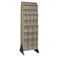 Tip-Out Bins Stand, 23-5/8" W x 16" D x 75" H, 72 Drawers D. Morneault & Fils