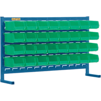 Louvered Rack with Bins, 32 Bins, 36" W x 8-1/4" D x 22" H D. Morneault & Fils