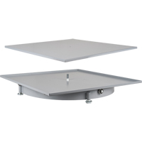 Carrousel de casiers &agrave; tiroirs industriels & robustes, Acier, 27-1/2" la x 27-1/2" p x 4" h, Gris D. Morneault & Fils