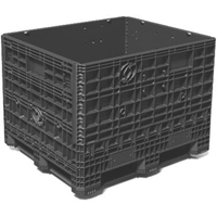 Conteneurs repliables &agrave; usage moyen Bulkpak, 48" lo x 40" la x 34" h, Noir D. Morneault & Fils
