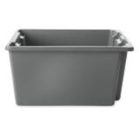 Stack & Nest Palletote Box, 10" x 15.5" x 19.5", Grey D. Morneault & Fils