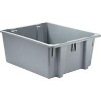 Stack & Nest Palletote Box, 10" x 19.5" x 23.5", Grey D. Morneault & Fils