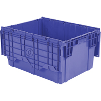 Contenants de distribution Flipak en plastique poly&eacute;thyl&egrave;ne (PE), 27,9" x 20,9" x 15,2", Bleu D. Morneault & Fils