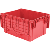 Contenants de distribution Flipak en plastique poly&eacute;thyl&egrave;ne (PE), 27,9" x 20,9" x 15,2", Rouge D. Morneault & Fils