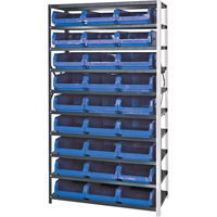 Shelving Unit with Stacking Bins, Steel, Magnum Bin, 650 lbs. Capacity, 42" W x 76" H D. Morneault & Fils