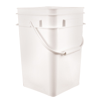 Seau carr&eacute;, Plastique, 4,25 gal. D. Morneault & Fils