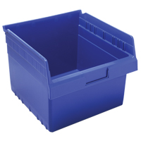 Store-Max Shelf Bins, 11-1/8" W x 8" H x 11-5/8" D, Blue, 44 lbs. Capacity D. Morneault & Fils