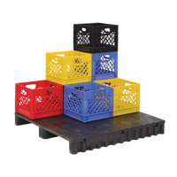 Caisse en plastique pour produits laitiers D. Morneault & Fils