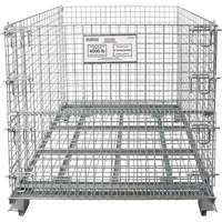 Collapsible Wire Container, 40" W x 48" D x 42" H, 4000 lbs. Capacity D. Morneault & Fils