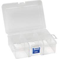 Boîte &agrave; compartiments en plastique, 4,75" la x 6,75" p x 2,25" h, 6 compartiments D. Morneault & Fils