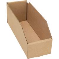 Boîtes profondes en carton ondul&eacute;, 3-3/4" la x 11-1/4" p x 4-1/2" h, Beige D. Morneault & Fils