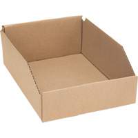 Boîtes profondes en carton ondul&eacute;, 8-3/4" la x 11-1/4" p x 4-1/2" h, Beige D. Morneault & Fils