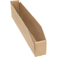 Boîtes profondes en carton ondul&eacute;, 2-7/8" la x 17-1/4" p x 4-1/2" h, Beige D. Morneault & Fils