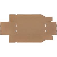 Boîtes profondes en carton ondul&eacute;, 7-3/4" la x 17-1/4" p x 4-1/2" h, Beige D. Morneault & Fils