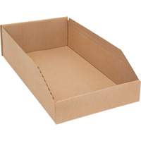 Boîtes profondes en carton ondul&eacute;, 9-3/4" la x 17-1/4" p x 4-1/2" h, Beige D. Morneault & Fils