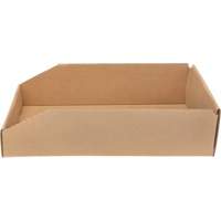Boîtes profondes en carton ondul&eacute;, 9-3/4" la x 17-1/4" p x 4-1/2" h, Beige D. Morneault & Fils