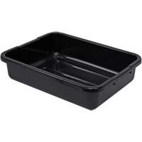 All-Purpose Ribbed-Bottom Storage Tub, 5" H x 15" D x 21" L, Plastic, Black D. Morneault & Fils
