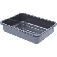 All-Purpose Ribbed-Bottom Storage Tub, 5" H x 15" D x 21" L, Plastic, Grey D. Morneault & Fils