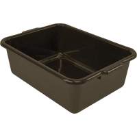 All-Purpose Flat-Bottom Storage Tub, 7" H x 15" D x 21" L, Plastic, Brown D. Morneault & Fils