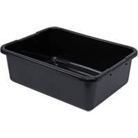 All-Purpose Ribbed-Bottom Storage Tub, 7" H x 15" D x 21" L, Plastic, Black D. Morneault & Fils