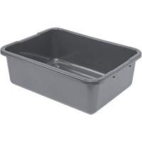 All-Purpose Ribbed-Bottom Storage Tub, 7" H x 15" D x 21" L, Plastic, Grey D. Morneault & Fils