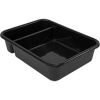 All-Purpose Compartmentalized Storage Tub, 7" H x 15" D x 20" L, Plastic, Black D. Morneault & Fils