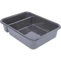 All-Purpose Compartmentalized Storage Tub, 5" H x 15" D x 20" L, Plastic, Grey D. Morneault & Fils