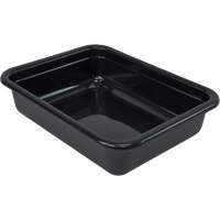 All-Purpose Flat-Bottom Storage Tub, 5" H x 17" D x 22" L, Plastic, Black D. Morneault & Fils