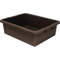All-Purpose Ribbed-Bottom Storage Tub, 7" H x 17" D x 22" L, Plastic, Brown D. Morneault & Fils