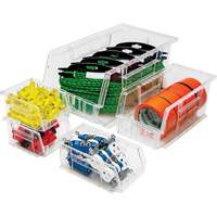 Crystal Clear Ultra Bins, 8-1/4" W x 7" H x 14-3/4" D, Clear D. Morneault & Fils