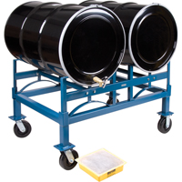 Drum Stacking Rack, 2 Drums, 1600 lbs. Capacity, 45-1/2" W x 30" D x 12-1/2" H D. Morneault & Fils