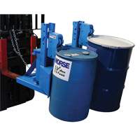 Manipulateur de barils MORSPEED 1500 pour chariot &eacute;l&eacute;vateur, Pour 55 gal. US (45 gal. imp.) D. Morneault & Fils