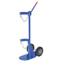 Gas Cylinder Cart, Rubber Wheels, 12" W x 15-1/2" L Base, 500 lbs. D. Morneault & Fils