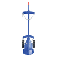 Gas Cylinder Cart, Rubber Wheels, 12" W x 15-1/2" L Base, 500 lbs. D. Morneault & Fils