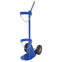 Gas Cylinder Cart, Pneumatic Wheels, 12" W x 15-1/2" L Base, 500 lbs. D. Morneault & Fils