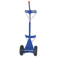 Gas Cylinder Cart, Pneumatic Wheels, 12" W x 15-1/2" L Base, 500 lbs. D. Morneault & Fils