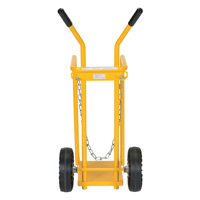 Gas Cylinder Cart, Mold-on Rubber Wheels, 9-13/16" W x 16" L Base, 150 lbs. D. Morneault & Fils
