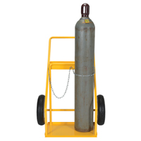 Gas Cylinder Cart, Rubber Wheels, 22" W x 14-1/8" L Base, 250 lbs. D. Morneault & Fils