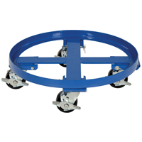 Heavy Duty Drum Dolly, Steel, 2000 lbs. Capacity, 24-1/8" Diameter, Phenolic Casters D. Morneault & Fils