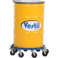 Octagon Drum Dolly, Steel, 2000 lbs. Capacity, 27-1/16" Diameter, Cast Iron Casters D. Morneault & Fils