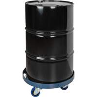 Drum Dolly, Steel, 1400 lbs. Capacity, 24" Diameter, Blue Elastic Casters D. Morneault & Fils