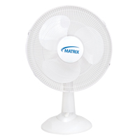 Ventilateur oscillant &agrave; boutons-poussoirs pour bureau, Diam&egrave;tre 16", 3 vitesses D. Morneault & Fils