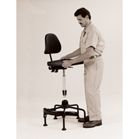 Industrial Stool, Stationary, Adjustable Height, 250 lbs. Capacity D. Morneault & Fils