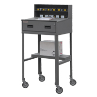 Shop Desk, 23" W x 20" D x 47-3/4" H, Grey D. Morneault & Fils