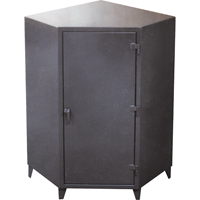 Corner Cabinets, Steel, 4 Shelves, 72" H x 48" W x 24" D, Grey D. Morneault & Fils