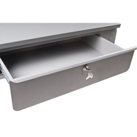 Wall-Mounted Shop Desk, 34-1/2" W x 28" D x 31" H, Grey D. Morneault & Fils