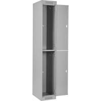 Clean Line Lockers, 2 -tier, Bank of 4, 48" x 18" x 72", Steel, Grey, Rivet (Assembled) D. Morneault & Fils