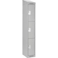 Casiers Clean Line, 3 niveaux, 12" x 18" x 78", Acier, Gris, Rivet (assembl&eacute;) D. Morneault & Fils