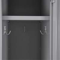 Clean Line Lockers, 3 -tier, Bank of 4, 48" x 18" x 82", Steel, Charcoal, Rivet (Assembled) D. Morneault & Fils